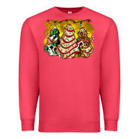 Cardinal christmas tree cake and christmas pattern ado Premium Sweatshirt - AdoDesignShop