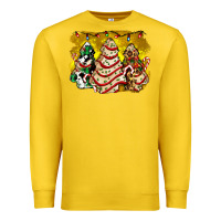 Lemon christmas tree cake and christmas pattern ado Premium Sweatshirt - AdoDesignShop