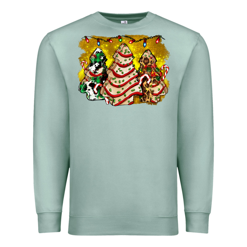 Christmas Tree Cake And Christmas Pattern Ado Premium Sweatshirt by AdoDesignShop | Teevron