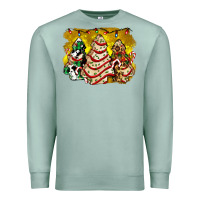 Seafoam christmas tree cake and christmas pattern ado Premium Sweatshirt - AdoDesignShop