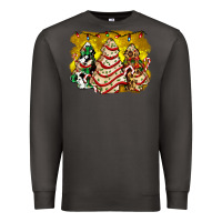 Smoke christmas tree cake and christmas pattern ado Premium Sweatshirt - AdoDesignShop