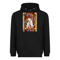 Black Christmas goat family Heavyweight Hoodie - Artiststas