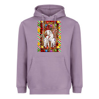 Lavender Christmas goat family Heavyweight Hoodie - Artiststas