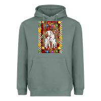 Sage Christmas goat family Heavyweight Hoodie - Artiststas