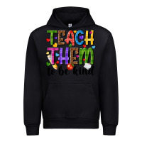 Black teach them to be kind Urban Hoodie - NancyCooperArtShop