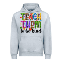Heather Grey teach them to be kind Urban Hoodie - NancyCooperArtShop