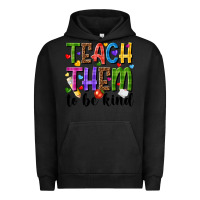 Pigment Black teach them to be kind Urban Hoodie - NancyCooperArtShop