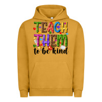 Pigment Peanut Butter teach them to be kind Urban Hoodie - NancyCooperArtShop