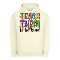 Pigment Pistachio teach them to be kind Urban Hoodie - NancyCooperArtShop