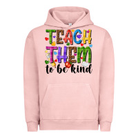 Pigment Salmon teach them to be kind Urban Hoodie - NancyCooperArtShop