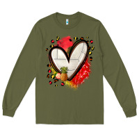 Army Green fruits and volleyball heart Long Sleeve Tee - Zillion Design Studio