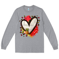 Heather Grey fruits and volleyball heart Long Sleeve Tee - Zillion Design Studio