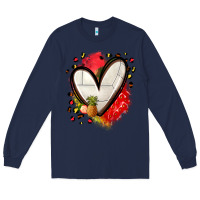 Navy fruits and volleyball heart Long Sleeve Tee - Zillion Design Studio