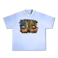 Grape Ice american flag with army boots Urban Heavy Tee - RanaPortraitStore