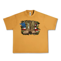 Peanut Butter american flag with army boots Urban Heavy Tee - RanaPortraitStore