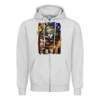 Dove Grey Army skull 4th of july Zipper Hoodie - CowGirlArtShop