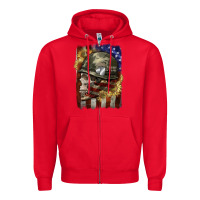 Red Army skull 4th of july Zipper Hoodie - CowGirlArtShop