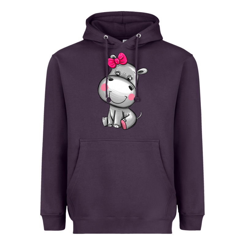 Cute Hippopotamus Heavyweight Hoodie by AdoDesignShop | Teevron