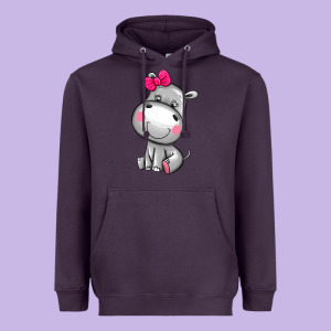 Cute Hippopotamus Heavyweight Hoodie Designed By Adodesignshop