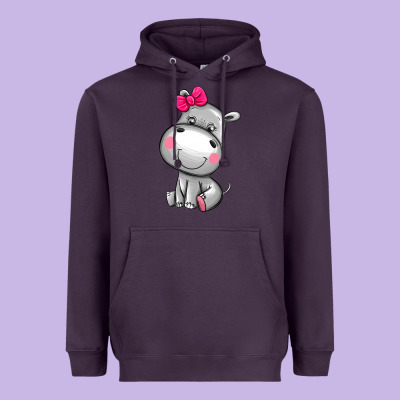 Cute Hippopotamus Heavyweight Hoodie Designed By Adodesignshop