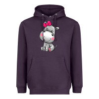 Plum cute hippopotamus Heavyweight Hoodie - AdoDesignShop