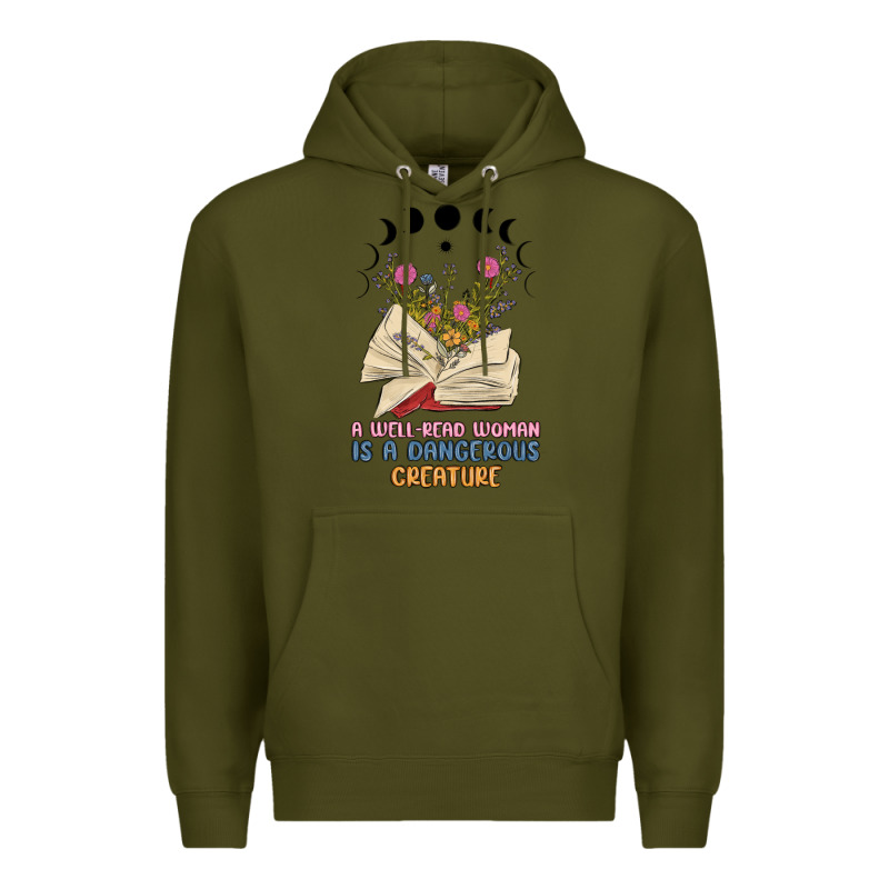 A Well Read Woman Is A Dangerous Creature Premium Hoodie by MaliasSmallBusiness | Teevron