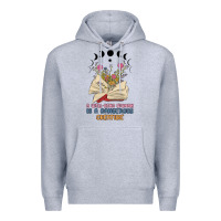 Heather Grey a well read woman is a dangerous creature Premium Hoodie - MaliasSmallBusiness