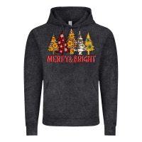 Merry And Bright Leopard Christmas Trees Vintage Hoodie | Teevron