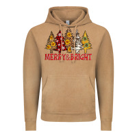Vintage Camel merry and bright leopard christmas trees Vintage Hoodie - AdoDesignShop