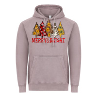 Vintage Zinc merry and bright leopard christmas trees Vintage Hoodie - AdoDesignShop