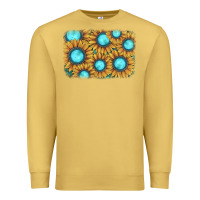 Antique Gold sunflower gemstone background Premium Sweatshirt - JahusDesignShop