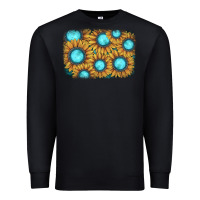 Black sunflower gemstone background Premium Sweatshirt - JahusDesignShop