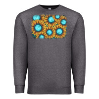Charcoal Heather sunflower gemstone background Premium Sweatshirt - JahusDesignShop