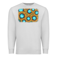 Dove Grey sunflower gemstone background Premium Sweatshirt - JahusDesignShop