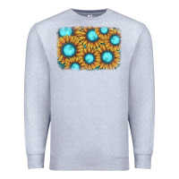 Heather Grey sunflower gemstone background Premium Sweatshirt - JahusDesignShop