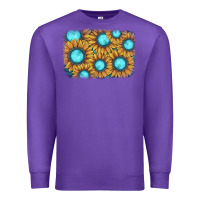 Purple sunflower gemstone background Premium Sweatshirt - JahusDesignShop