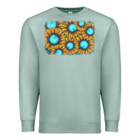 Seafoam sunflower gemstone background Premium Sweatshirt - JahusDesignShop