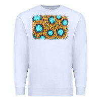 White sunflower gemstone background Premium Sweatshirt - JahusDesignShop