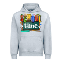 Heather Grey school time Urban Hoodie - NancyCooperArtShop