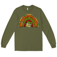 Army Green black history teacher rainbow Long Sleeve Tee - texasbilliewilder