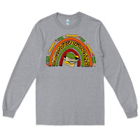 Heather Grey black history teacher rainbow Long Sleeve Tee - texasbilliewilder