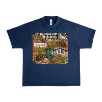 Navy western rodeo Urban Heavy Tee - RanaPortraitStore
