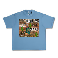 Pebble Blue western rodeo Urban Heavy Tee - RanaPortraitStore