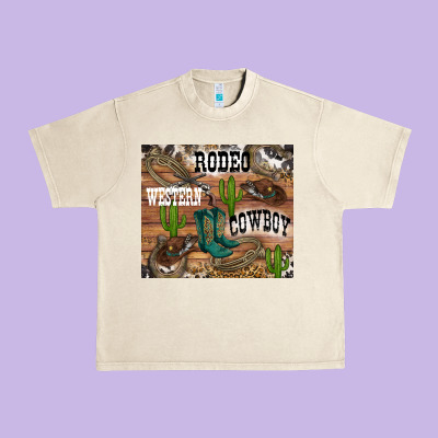 Western Rodeo Urban Heavy Tee Designed By Ranaportraitstore