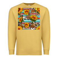 Antique Gold serape leopard seamless pattern Premium Sweatshirt - BundleAndBundleShop