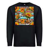 Black serape leopard seamless pattern Premium Sweatshirt - BundleAndBundleShop
