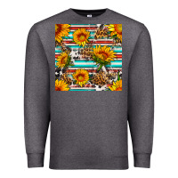 Charcoal Heather serape leopard seamless pattern Premium Sweatshirt - BundleAndBundleShop