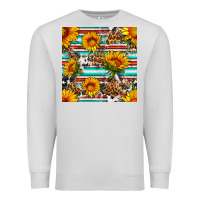 Dove Grey serape leopard seamless pattern Premium Sweatshirt - BundleAndBundleShop