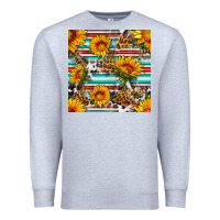 Heather Grey serape leopard seamless pattern Premium Sweatshirt - BundleAndBundleShop