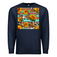 Navy serape leopard seamless pattern Premium Sweatshirt - BundleAndBundleShop
